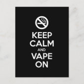 Behalt Calm und Vape On ~ Selbst Motivierend Postkarte (Vorderseite)
