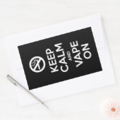 Behalt Calm und Vape On ~ Selbst Motivierend Rechteckiger Aufkleber (Umschlag)