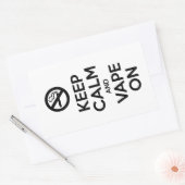 Behalt Calm und Vape On ~ Selbst Motivierend Rechteckiger Aufkleber (Umschlag)