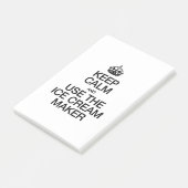 BEHALT CALM UND VERWENDE DEN EISKREAMAKER POST-IT KLEBEZETTEL (angewinkelt)