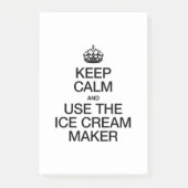 BEHALT CALM UND VERWENDE DEN EISKREAMAKER POST-IT KLEBEZETTEL (Vorderseite)