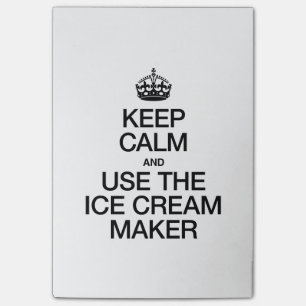 BEHALT CALM UND VERWENDE DEN EISKREAMAKER POST-IT KLEBEZETTEL