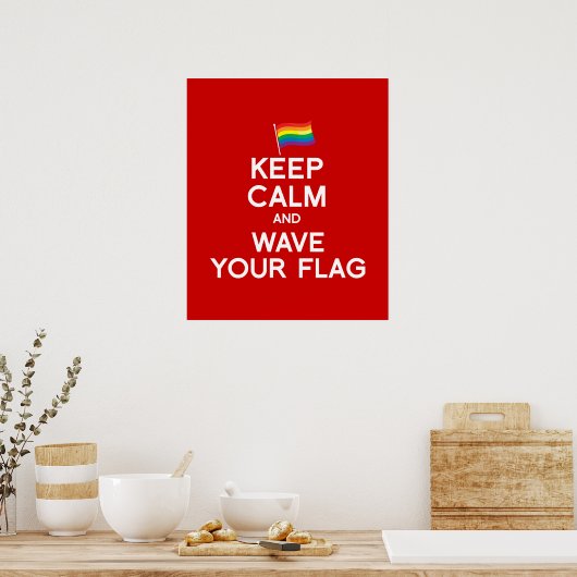 BEHALT CALM UND WACHE DEIN FLAG POSTER (Küche)