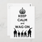 BEHALT CALM und WAG ON Postkarte (Vorne/Hinten)