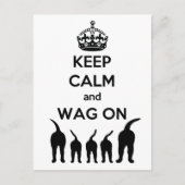 BEHALT CALM und WAG ON Postkarte (Vorderseite)