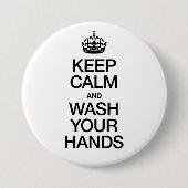 BEHALT CALM UND WASCHE DEINE HÄNDE BUTTON (Vorderseite)