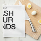 BEHALT CALM UND WASCHE DEINE HÄNDE GESCHIRRTUCH (Viertel Falte)