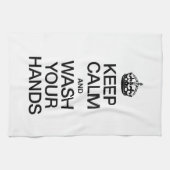 BEHALT CALM UND WASCHE DEINE HÄNDE GESCHIRRTUCH (Horizontal)