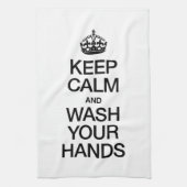 BEHALT CALM UND WASCHE DEINE HÄNDE GESCHIRRTUCH (Vertikal)