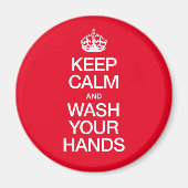 BEHALT CALM UND WASCHE DEINE HÄNDE MAGNET (Vorne)