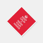 BEHALT CALM UND WASCHE DEINE HÄNDE SERVIETTE (Ecke)