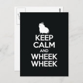 Behalt Calm und Wheek Wheek Wheek Postkarte (Vorne/Hinten)