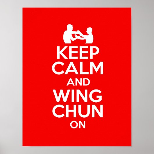 Behalt Calm und Wing Chun auf !!! Poster (Vorne)