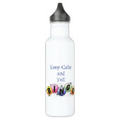 Behalt Calm und Yell Bingo Edelstahlflasche (Links)