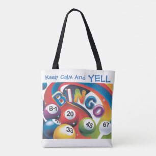 Behalt Calm und YELL Bingo Tasche