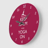 Behalt Calm und Yoga On Große Wanduhr (Winkel)