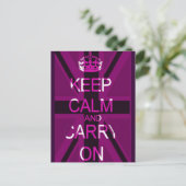 Behalt Calm Union Jack Postcard Postkarte (Stehend Vorderseite)