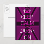 Behalt Calm Union Jack Postcard Postkarte (Vorne/Hinten)
