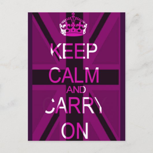 Behalt Calm Union Jack Postcard Postkarte (Vorderseite)