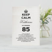 Behalt Calm Vintag Meilenstein Geburtstagsparty Ei Einladung (Stehend Vorderseite)