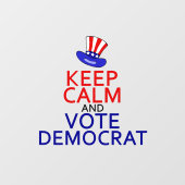 Behalt Calm Vote Demokrat Funny 2024 Wahl Fensteraufkleber (Blatt)