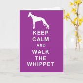 BEHALT CALM WALK THE WHIPPET BIRTHDAY GREETINGS CA KARTE (Gelbe Blume)