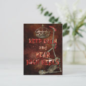 Behalt Calm Wear High Heels HORROR Postkarte (Stehend Vorderseite)