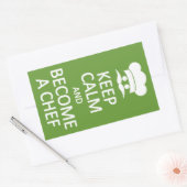 Behalt Calm & Werden Sie Koch-Aufkleber Rechteckiger Aufkleber (Umschlag)