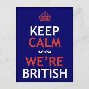 Behalt Calm Wir sind Briten Postkarte
