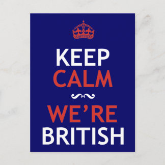 Behalt Calm Wir sind Briten Postkarte