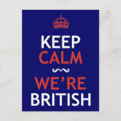 Behalt Calm Wir sind Briten Postkarte (Vorderseite)