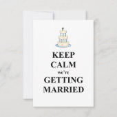 Behalt Calm, wir werden verheiratet (Vorderseite)