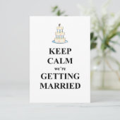 Behalt Calm, wir werden verheiratet (Stehend Vorderseite)