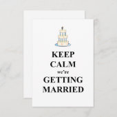 Behalt Calm, wir werden verheiratet (Vorne/Hinten)