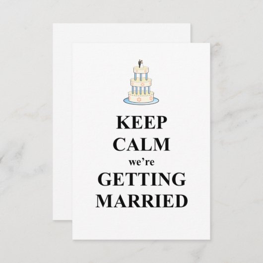 Behalt Calm, wir werden verheiratet (Vorne/Hinten)