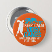 Behalt Calm Zombie Apokalypse Funny Gaming Button (Vorne & Hinten)