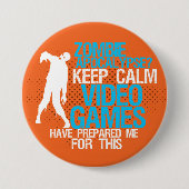 Behalt Calm Zombie Apokalypse Funny Gaming Button (Vorderseite)