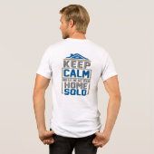 Behalt Calm Zuhause Sold Real Anwesen Agent Tri-Blend Shirt (Rückseite voll)