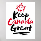 Behalt CANADA Great! Canadian Maple Leaf wieder he Poster (Vorne)
