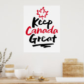 Behalt CANADA Great! Canadian Maple Leaf wieder he Poster (Küche)