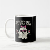 Behalt Candy Ill Nimm Wine Ghost Funny Halloween D Kaffeetasse (Links)