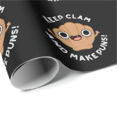 Behalt Clam und machen Puns lustige Muschel Puff D Geschenkpapier (Rolleneckpunkt)