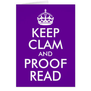 Behalt Clam und Proof Read