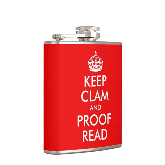 Behalt Clam und Proof Read Flachmann (Rechts)