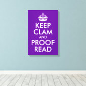 Behalt Clam und Proof Read Leinwanddruck (Insitu (Holzboden))