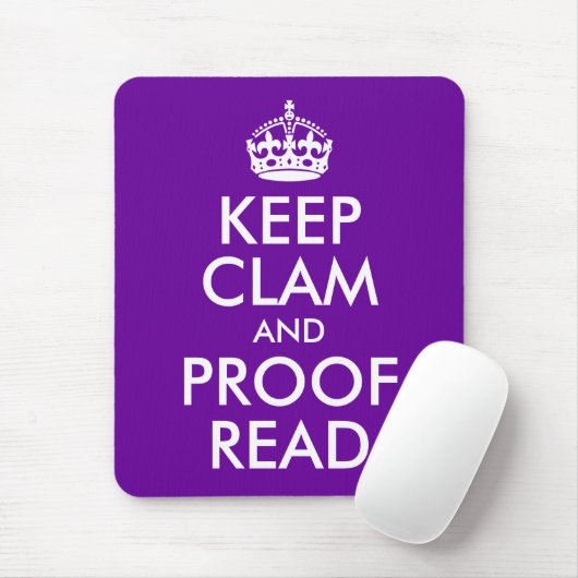 Behalt Clam und Proof Read Mousepad (Mit Mouse)