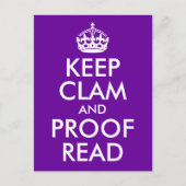 Behalt Clam und Proof Read Postkarte (Vorderseite)