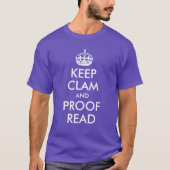 Behalt Clam und Proof Read T-Shirt (Vorderseite)