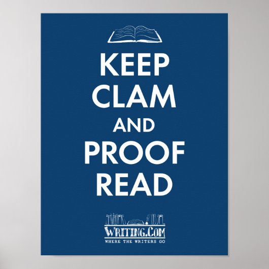 Behalt Clam und Proofread Poster (Vorne)