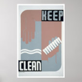 Behalt Clean 1938 WPA Poster (Vorne)